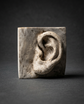 Ear prop, 1:4 scale cast, grey studio background