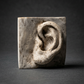 Ear prop, 1:4 scale cast, grey studio background