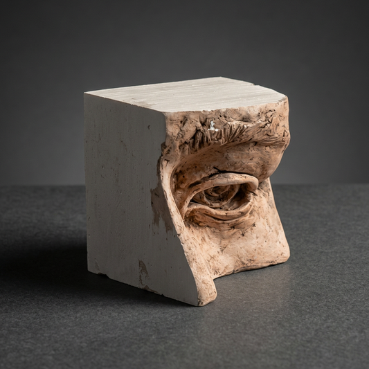 Eye prop, 1:4 scale cast, grey studio background